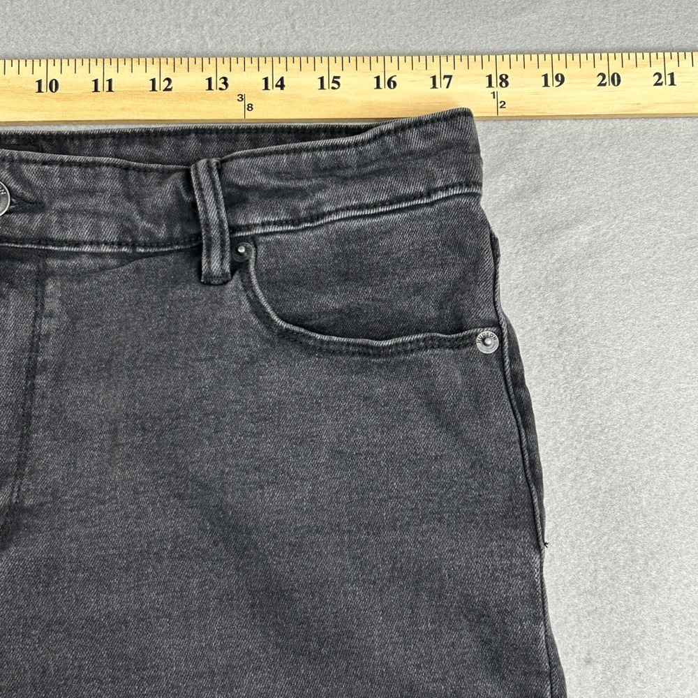 Hudson Jeans Straight Leg Women 14 Black Denim Casual High Rise Stretch - Picture 7 of 10